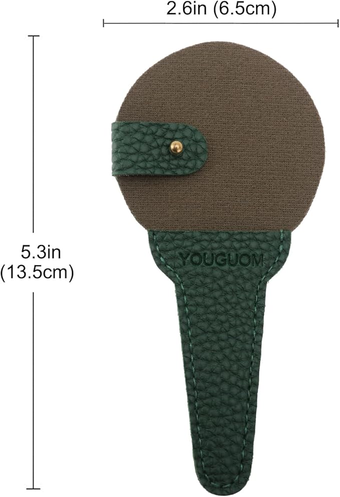 Embroidery Scissors Sheath Protector Craft Scissors Storage Cover Leather Case, 2Pieces Green