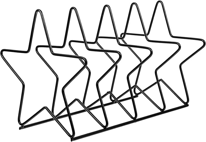 Zerodeko Desktop Organizer Book Holder Vinyl Record Storage Holder Star Shaped Magazine File Storage Desktop File Folder Holder for File Magazine Vinyl Record Desktop Organizer Book Holder