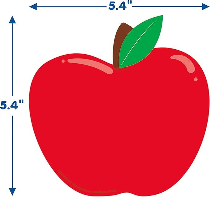 Eureka Apple Paper Cut-Out Classroom Decorations for Teachers, 36 Pieces