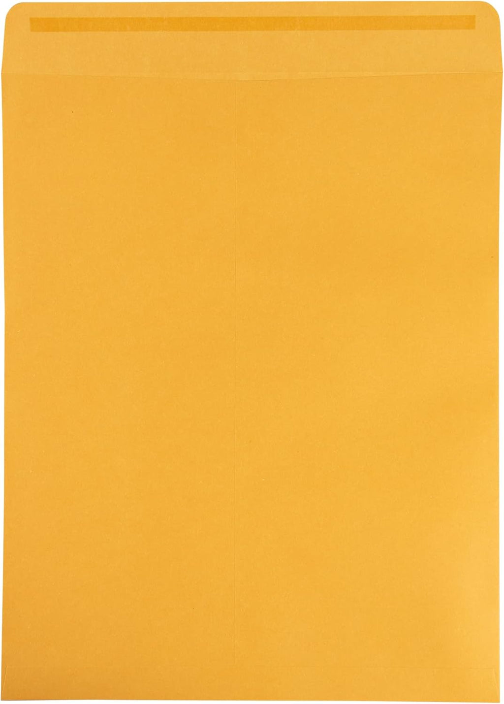 JAM PAPER 11 1/2 x 14 1/2 Open End Catalog Commercial Envelopes with Peel and Seal Closure - Brown Kraft Manila - 100/Pack