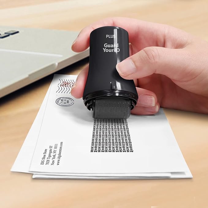 Wide Advanced Confidentiality Roller for Concealing Your Personal Information, Easy to use with one Swipe by Guard Your ID for ID Theft Prevention Stamping, As Seen on TV (Wide 3-Pack, Black)