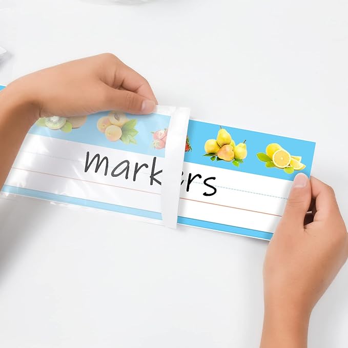 40 PCS Nameplate Pocket Adhesive Desk Nameplates Name Tag Pocket 10.3x3.15 Inch(Thickness 4mil)