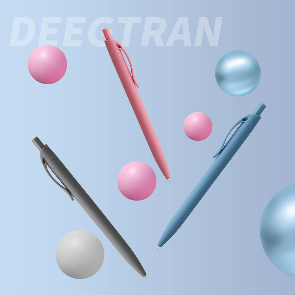 deegtran Pens Bulk, 50 Pack No Bleed Click Pens, Wholesale Retractable Ballpoint Pens, Pen Medium Point, Smooth Ink Pens, 1.0MM Red Ink