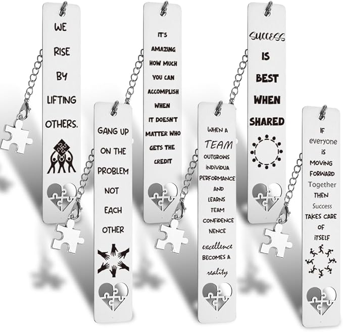 THRXOBN Inspirational Bookmarks Gifts for Employees,Coworker,Team Gifts for Employees, Coworker, Inspirational Office Gift for Co-Worker, Employee, Reading Gift for Employee,WB103