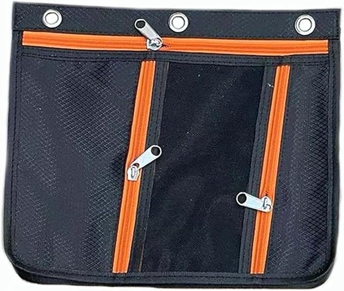 Charles Leonard 3-Pocket Jumbo Binder Pencil Pouch, Expands to 1", 11" W x 9.5" H x 1" D, Assorted Colors, 24 Per Pack (76395-ST)