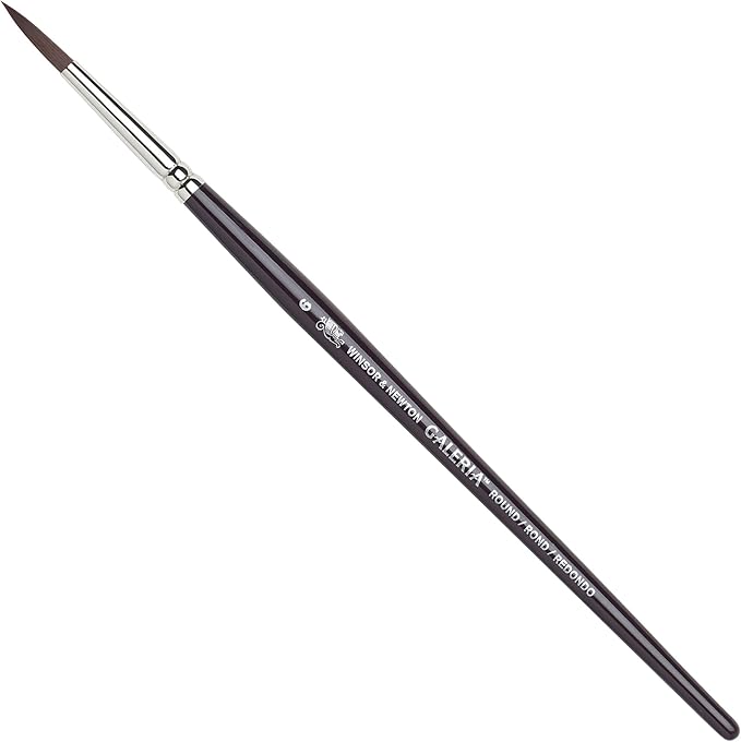 Winsor & Newton Galeria Round Short Handle Brush, Size 6