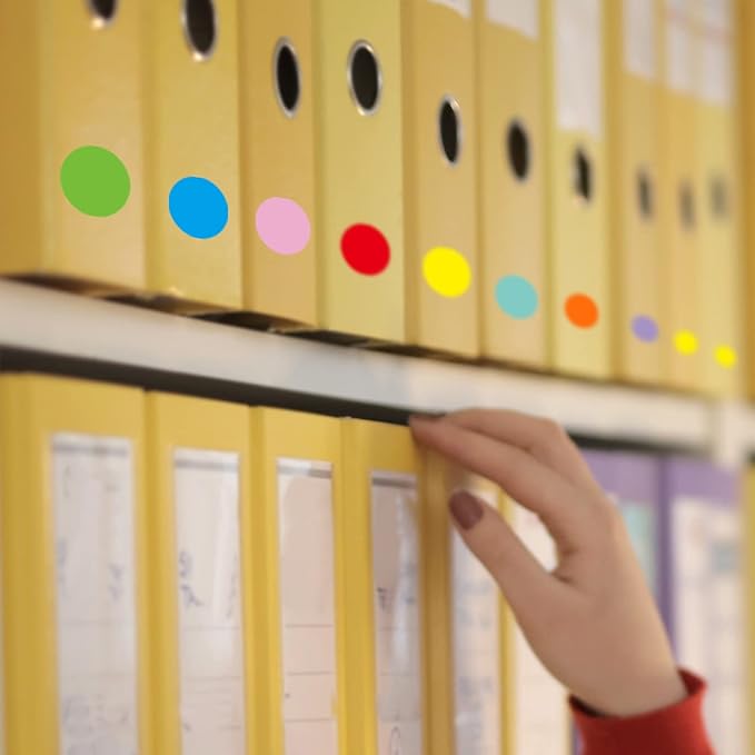 1200 Pieces 0.75 Inch Round Color Coding Label Garage Sale Stickers Blank Yard Sale Price Stickers Permanent Adhesive Dots, Easily Writable with Perforation Line (Pink)