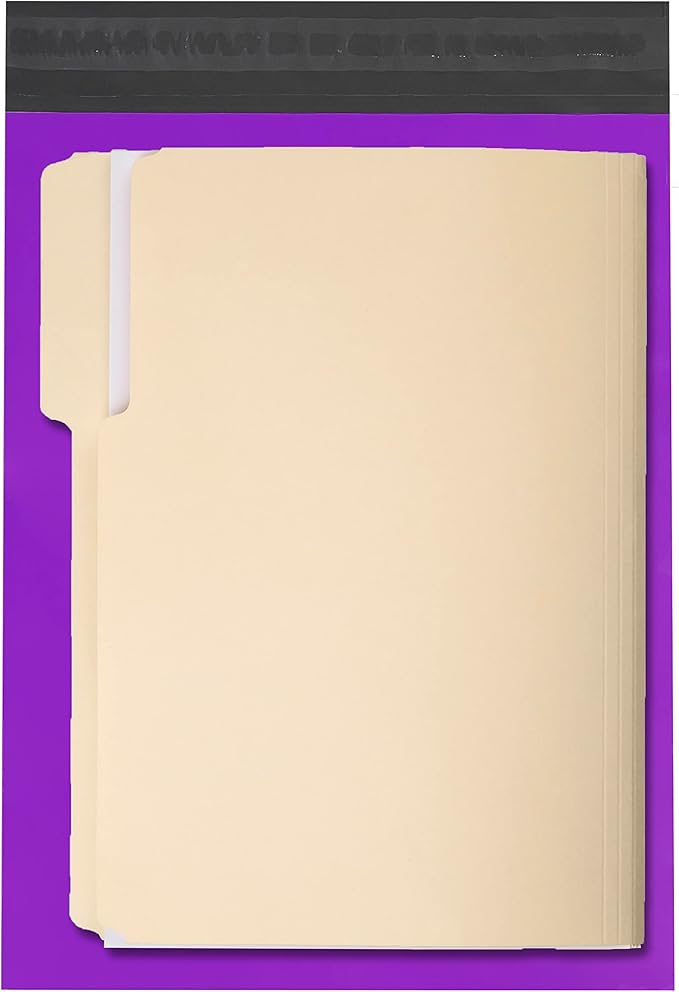 Colored Poly Mailers Pack of: (Purple, 10" x 13" pack of 500) Be creative with your packaging with Colored mailers