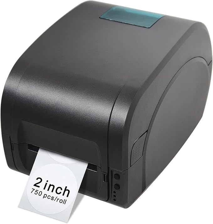 Hybsk 2 inch Circle Color Direct Thermal Stickers Shipping Labels for Barcodes,Name Tag,DIY Logo Design,QR Code,Inventory– Compatible with Zebra,Rollo and More-750 pcs (2 inch,White)