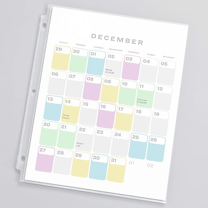 Avery Clear Standard Weight Sheet Protectors, 8.5" x 11", Top Load, 500 Total Page Protectors (75530)