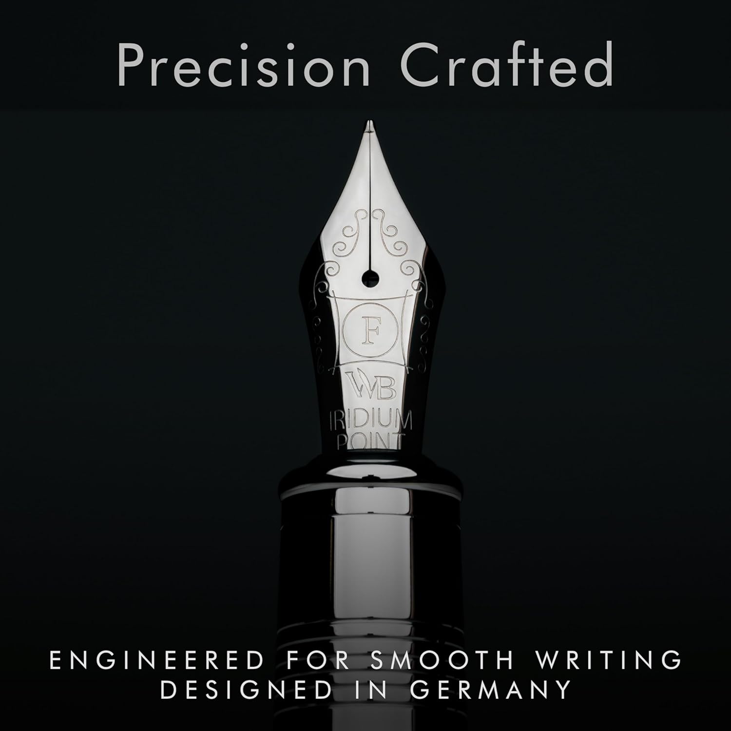 Wordsworth & Black Majesti Fountain Pen-(Checked), Luxury Case, Chrome Finish; Fine Nib- Ink Cartridges, Refillable Ink Converter-Calligraphy Pen-Best Business Gift Set for Men & Women