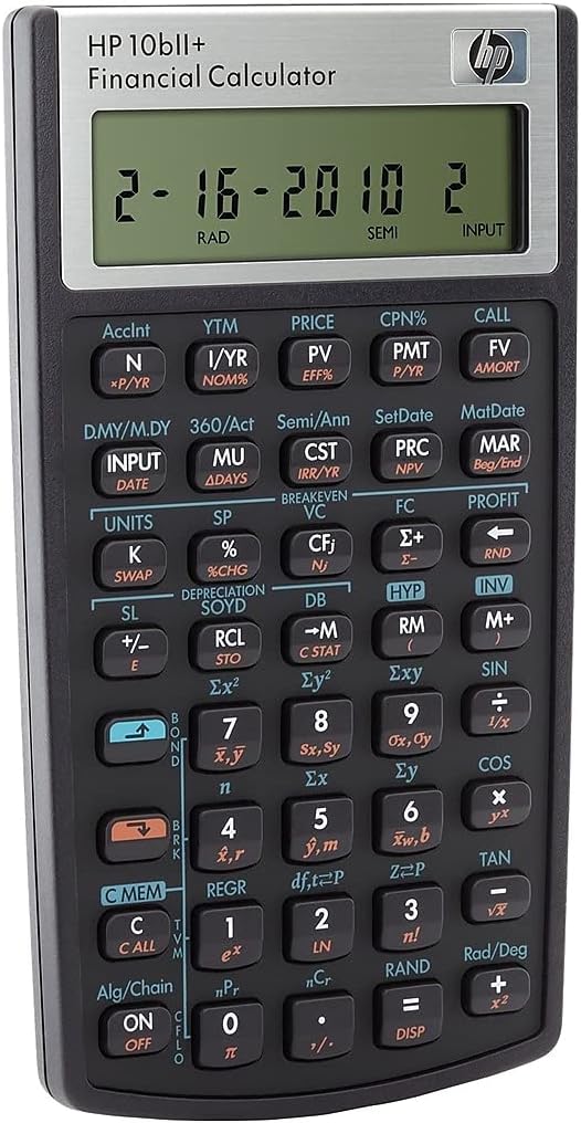 HP 2716570 10bII+ Financial Calculator, 12-Digit LCD