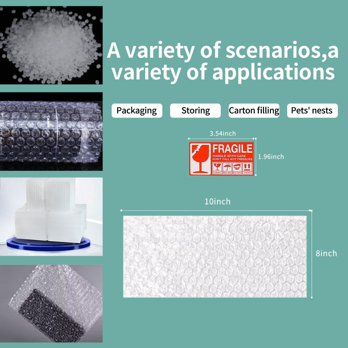 XYH 100 Pcs Bubble Pouches,8''x10'' Bubble Bag for Packing, Which is Anti-Impact Come with Exquisite Sealing Label Storage Packing and Moving.