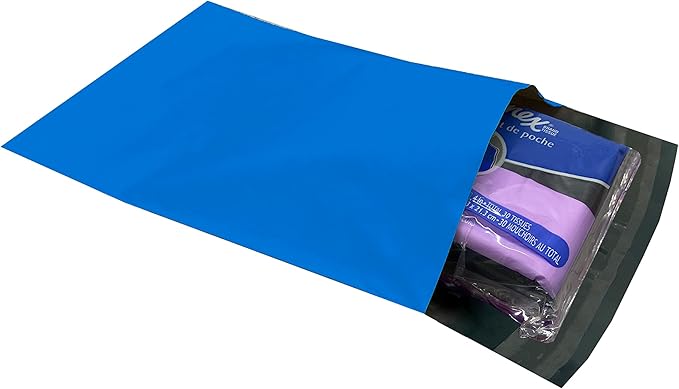 Colored Poly Mailers Pack of: Be creative with your packaging with Colored mailers (Blue, 6" x 9" pack of 200)