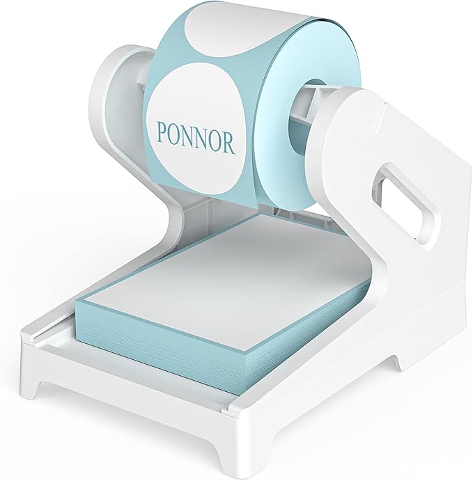 Label Holder, Thermal Shipping Label Holder for Rolls and Fan-Fold Labels, Desktop Label Printer Accessory for Office, Home