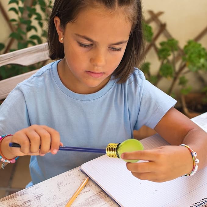 ArtCreativity Light Bulb Pencil Sharpeners, Set of 12, Colorful Plastic Manual Sharpeners, Back to School Supplies for Kids, Cool Stationery Birthday Party Favors, Classroom Teacher Rewards and Prizes