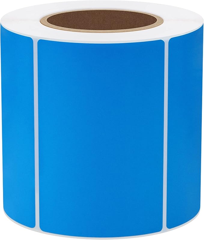 Hybsk 3x2 inch Color Direct Thermal Labels for Shipping, Barcodes, Address, Compatible with Rollo Label Printer & Zebra Desktop Printers(3"x2",Blue)