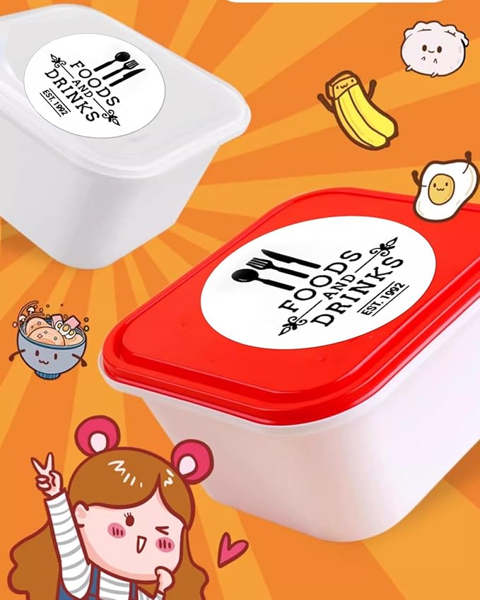 70 x 70 Round Thermal Labels, Round Thermal Sticker Labels for Business and Home, Thermal Printer Labels for DIY Logo Design, Thanks Card, 130 Labels for Printer wonlabel