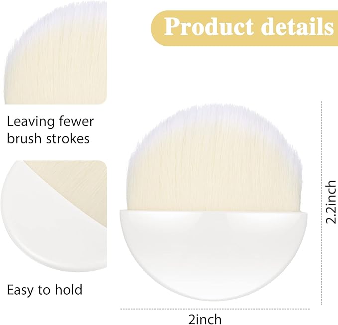 Boao 4 Pieces Brush Applicator Diamond Painting Brush Accessories Tools, Artist Drawing Flat Paintbrush for DIY Gesso, Varnishes, Oil Paint, Acrylic Painting, Watercolor(Khaki and White)