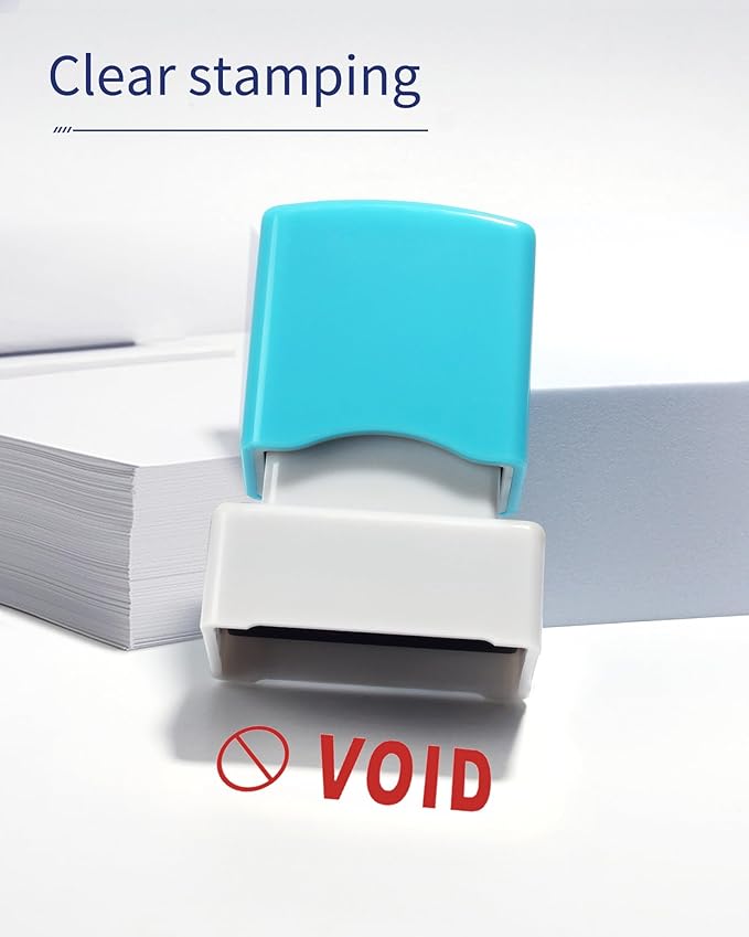 WAFJAMF Void Stamps–Self-Inking Rubber Office Stamp Red Ink Message Stamp-Medium