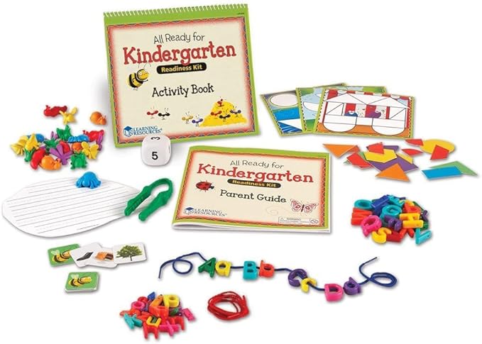 Learning Resources All Ready for Kindergarten Readiness Kit for Kids Ages 4+ Learning Activities for Kids, Kindergartner Prep Materials, Homeschool Supplies