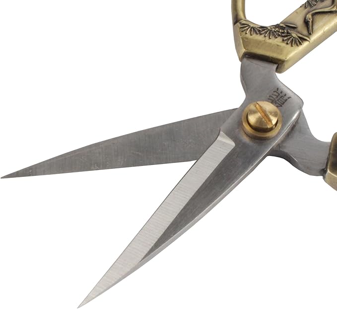 JubileeYarn Crane Motif Small Embroidery Craft Scissors - Bronze - 10 Scissors