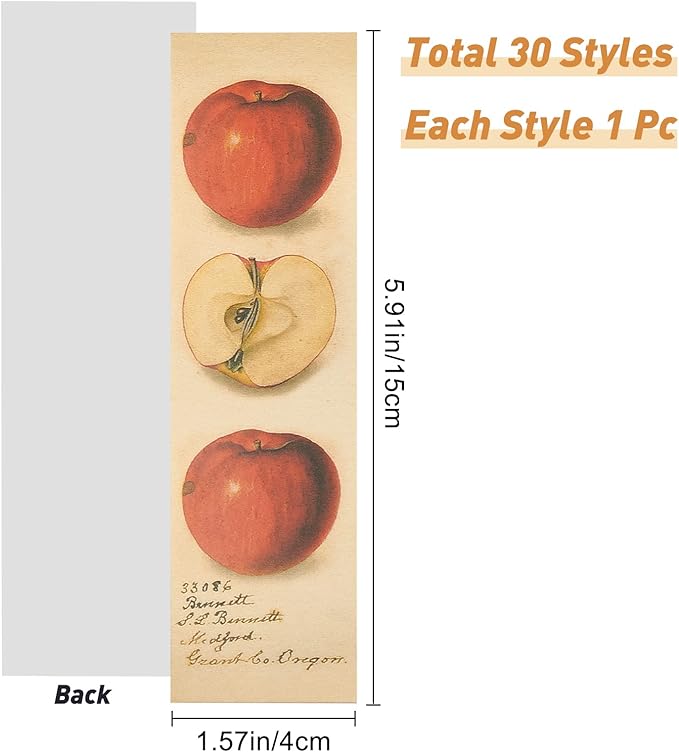 GORGECRAFT 1 Box 30PCS Bookmarks Aesthetic Flower Bookmarks Vintage Style Bookmarks Bird Clip in Bookmark Page Marker for Women Men Book Lovers Book Club Classroom Gift