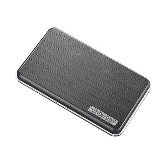 1Pcs Digital Pocket Scale 500g x0.01g Gram Scale Food Scale with Piece Counting/Price Calculator Function Built-in Clock and Thermometer