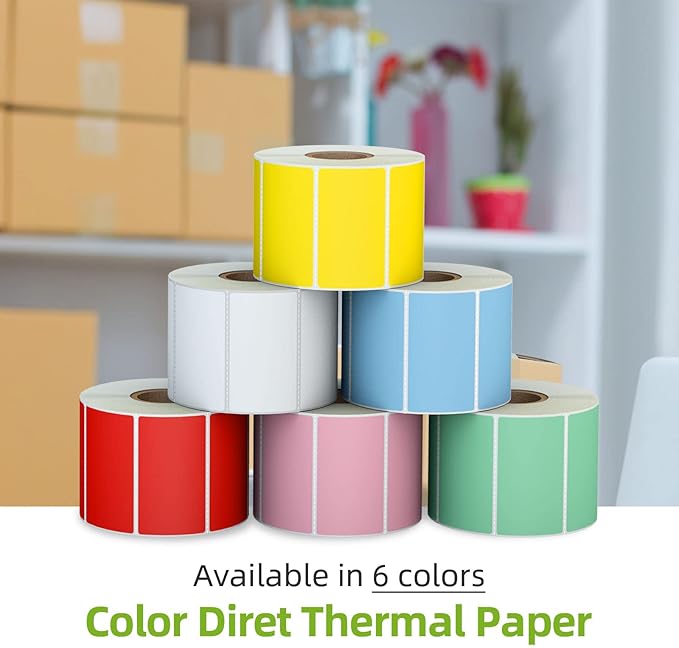 2.25" x 1.25" Red Direct Thermal Labels, Replacement for Self-Adhesive Address Shipping Barcode Thermal Stickers, Compatible with Rollo & Zebra Thermal Label Printer(1 Roll, 1000 Labels)