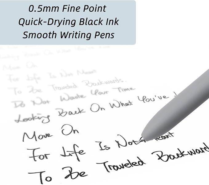 Gel Pens, 6 Pcs 0.5mm Fine Point Smooth Writing Pens Japanese Cute Pens, High-End Series Black Ink Pens for Journaling Note Taking, School Office Supplies for Women Men (6 Pcs Morandi)