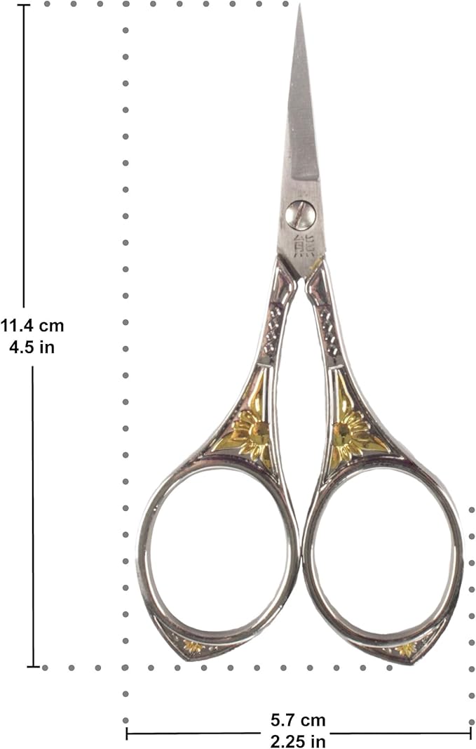JubileeYarn Sun Motif Embroidery Scissors - Silver - 30 Scissors