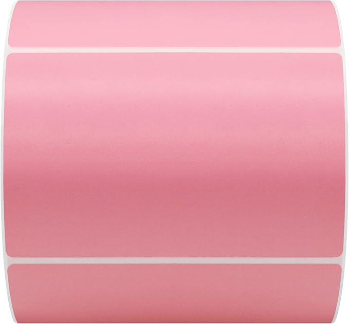 Hybsk 3x2 inch Color Direct Thermal Labels for Shipping, Barcodes, Address, Compatible with Rollo Label Printer & Zebra Desktop Printers(3"x2",Pink)