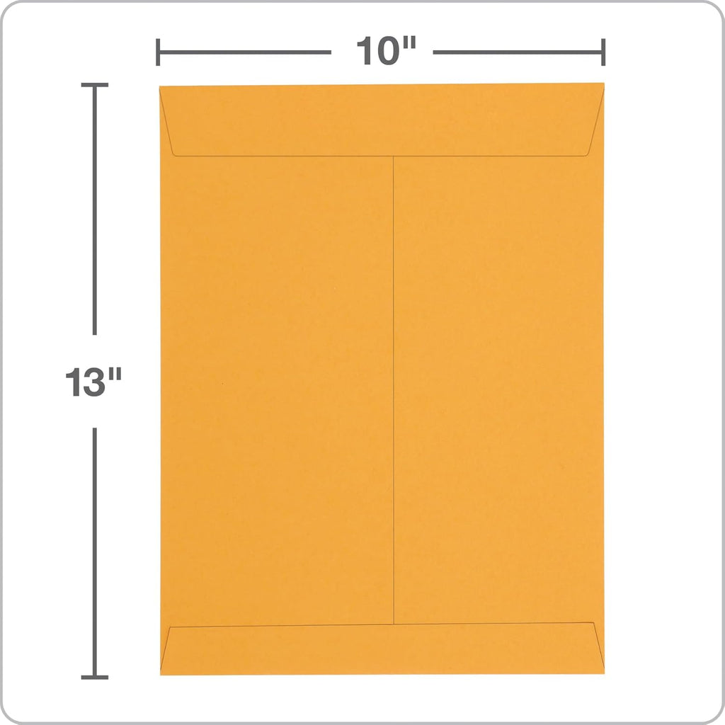 Columbian 10 x 13 Catalog Envelopes with Self Seal Closure, 28 lb Brown Kraft, for Mailing Flat Letter Size Documents or Photos, 100 Per Box (COLO335)