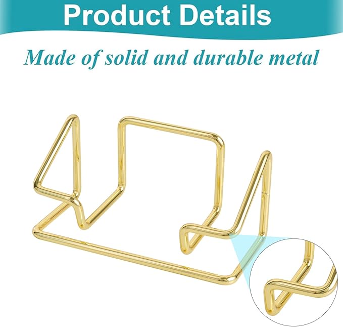 Gold Business Card Holder, Business Card Holder Display Stand for Desk, Modern Business Card Organizer for Women, 2 Pack