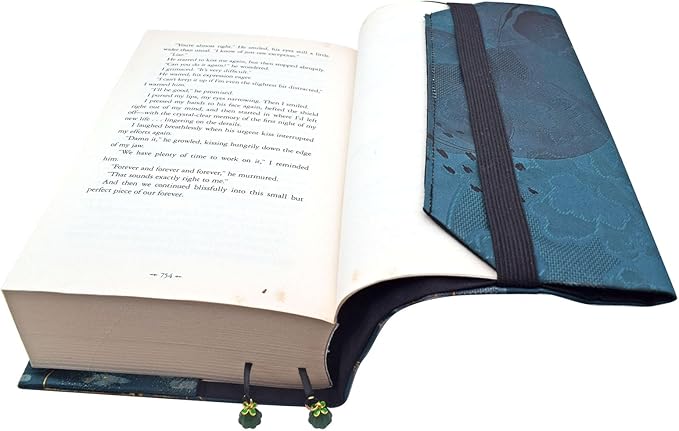 BLBMH A5 Book Cover for Paperbacks- Adjustable Fabric Book Sleeve Cover Protector Fit for 5.5x8.3 inch Hardcover Softcover Book Novels Notebook Novels - Lotus