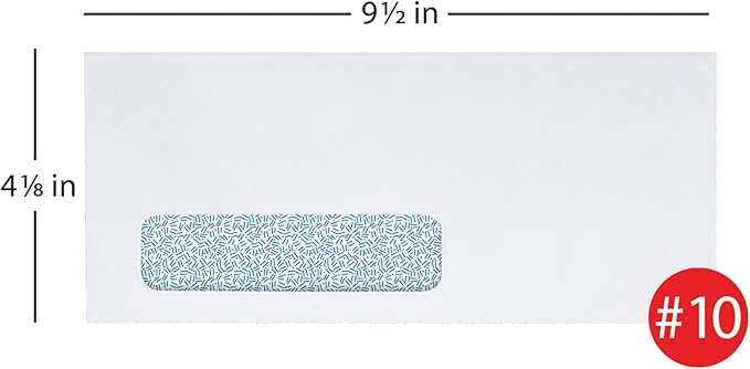 Office Depot Clean Seal(TM) Security Window Envelopes, #10 (4 1/8in. x 9 1/2in.), White, Pack Of 250, 77292