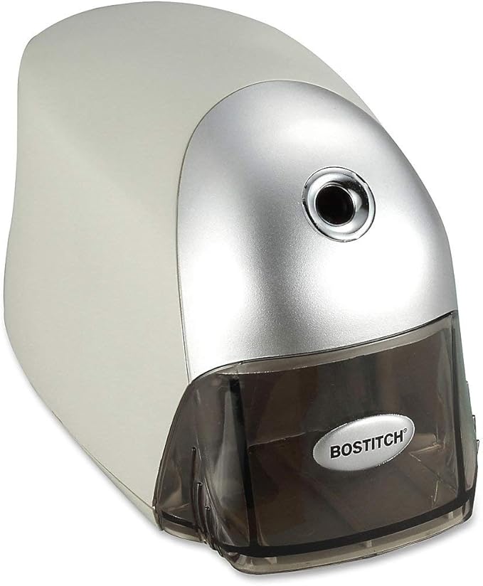 Bostitch Office QuietSharp Executive Heavy Duty Electric Pencil Sharpener for 65% Faster Sharpening and 6X Longer Cutter Life - Colored Pencil Compatible, Gold Chrome