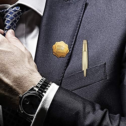 Unibene 12 Pack Slim Gold Ballpoint Pens Black Ink 1 mm - Black ink, Nice Gift for Business Office Students Teachers Wedding Christmas