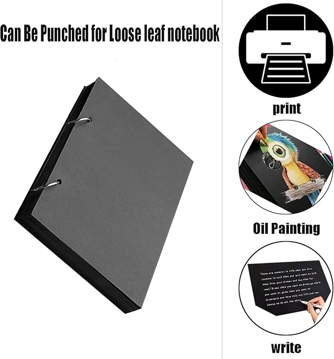 50 Pack 4x6 Black Cardstock Paper Blank Thick Heavyweight 92lb Card Stock for Making Index Cards, Invitations cards, Postcards