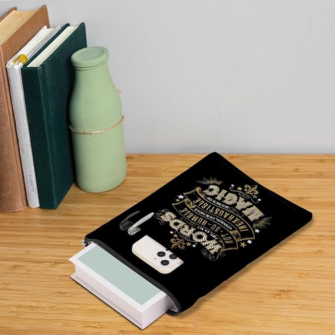 Magic Stuff Wizard Inspirational Book Sleeve Book Cover Book Lovers Gifts Book Club Gifts Wizard Book Protector Book Gifts for Readers Women Her Magic Movie Fans Bibliophile Graduation Birthday Gifts