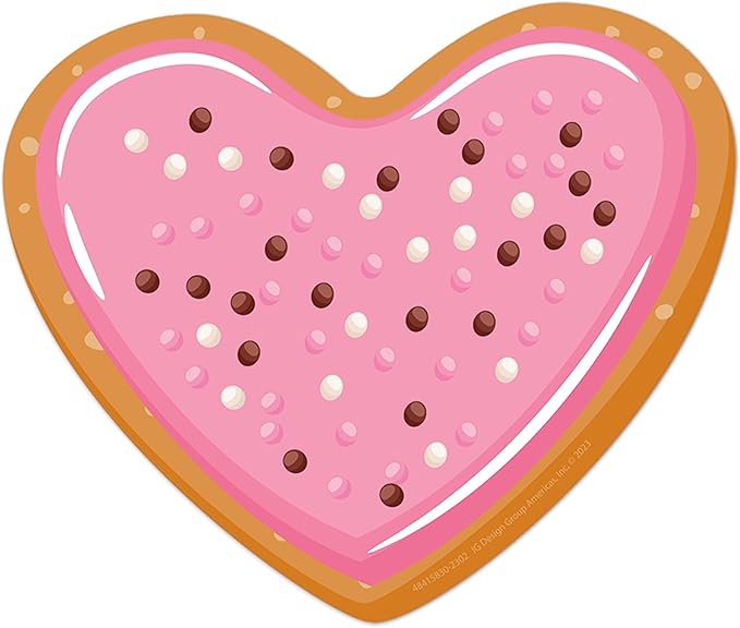 Eureka Valentine's Day Cookies Paper Cut-Out Classroom Decorations for Teachers, 36 Pieces