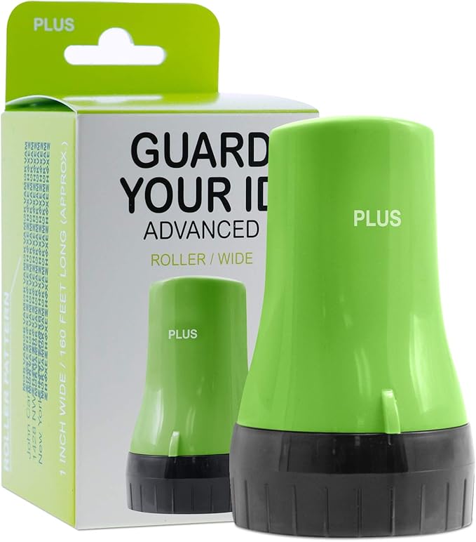 Guard Your ID ADVANCED WIDE Roller Identity Theft Prevention Security Stamp GREEN (38492)