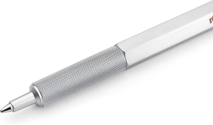 rOtring 600 Ballpoint Pen, Medium Point, Black Ink, Silver Barrel, Refillable