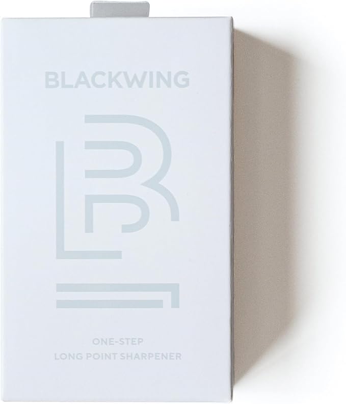 Blackwing One-Step Long Point Sharpener, German Steel Blade, Machined Aluminum, Compact Design, White