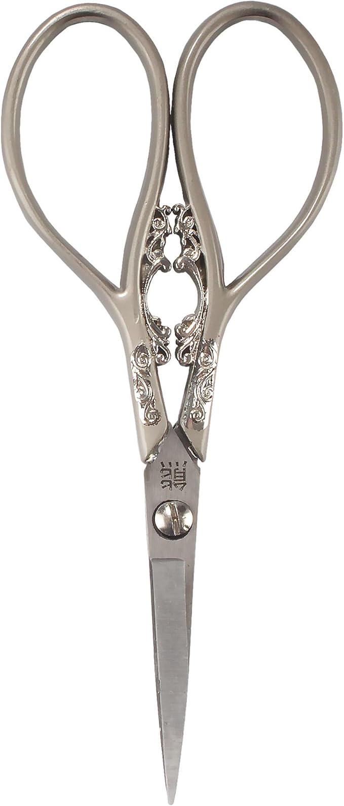 JubileeYarn Scrollwork Embroidery Craft Scissors - Brushed Nickel - 1 Scissor