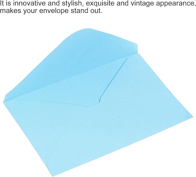 PATIKIL Mini Envelopes, 50 Pack Gift Cards Business Cards Envelope for Invitation Graduation, Light Blue