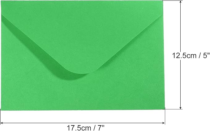 PATIKIL Mini Envelopes, 50 Pack Gift Cards Business Cards Envelope for Invitation Graduation, Green