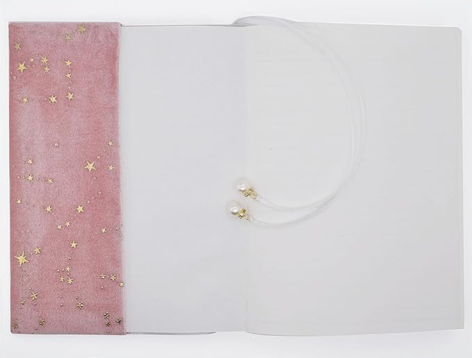 BLBMH A5 Book Cover for Paperbacks- Adjustable Fabric Book Sleeve Cover Protector Fit for 5.5x8.4 inch Hardcover Softcover Book Novels Notebook -Pink Stars