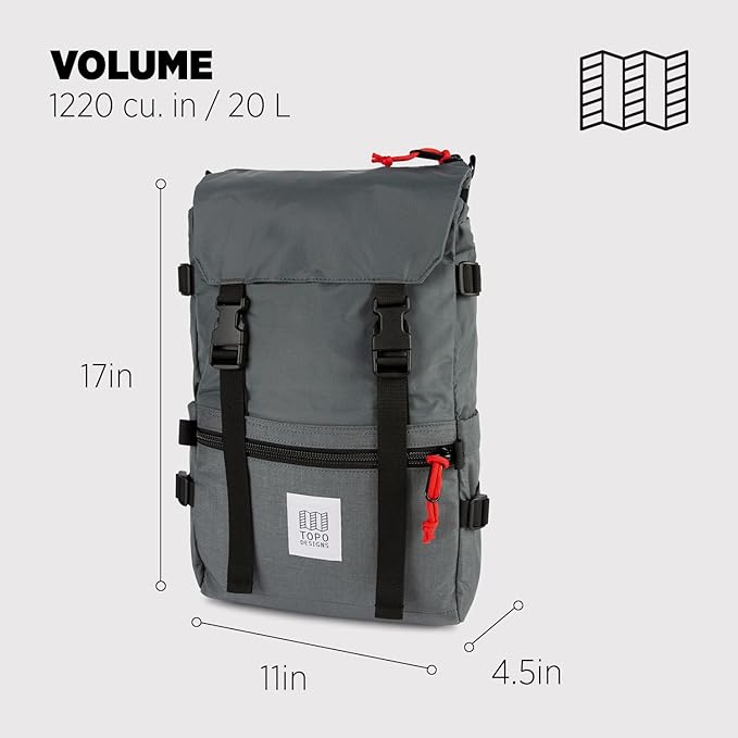 Topo Designs Rover Pack Classic - Charcoal/charcoal - One Size