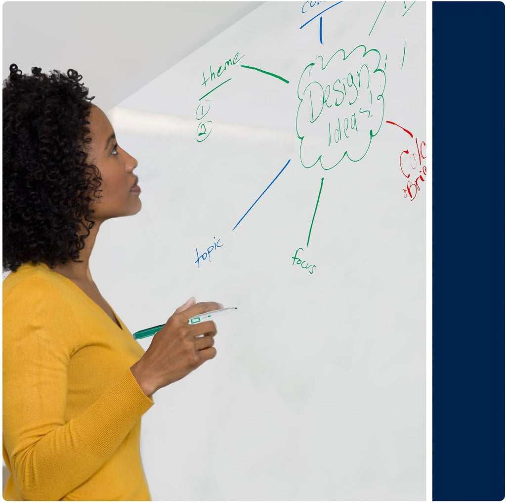 Quartet Dry Erase Markers, Fine Tip White Board Dry Erase Markers with DryGuard Ink Protection, Office Essentials, Black, Red, Blue, Green, 36 Pack (Q120Z03-R)